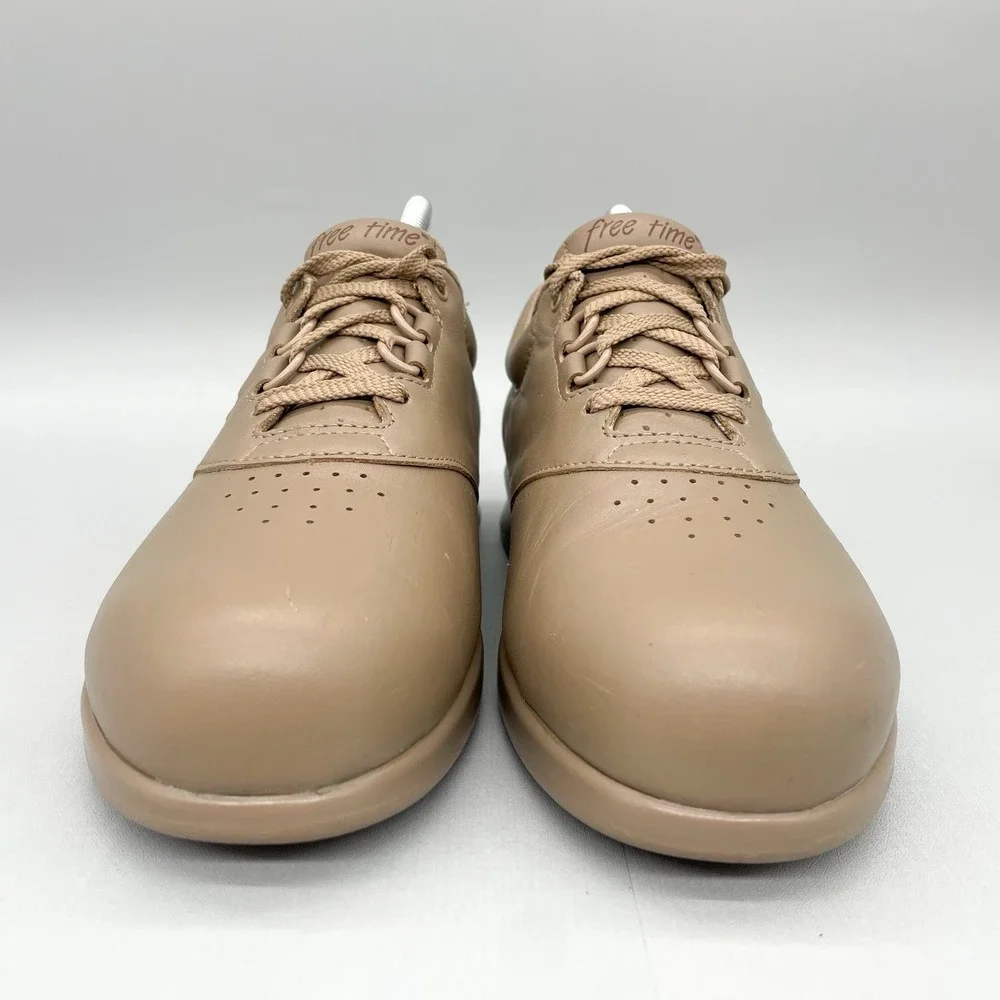 SAS Womens 10M Free Time‎ Sneakers Shoes Beige Leather Walking Comfort Casual